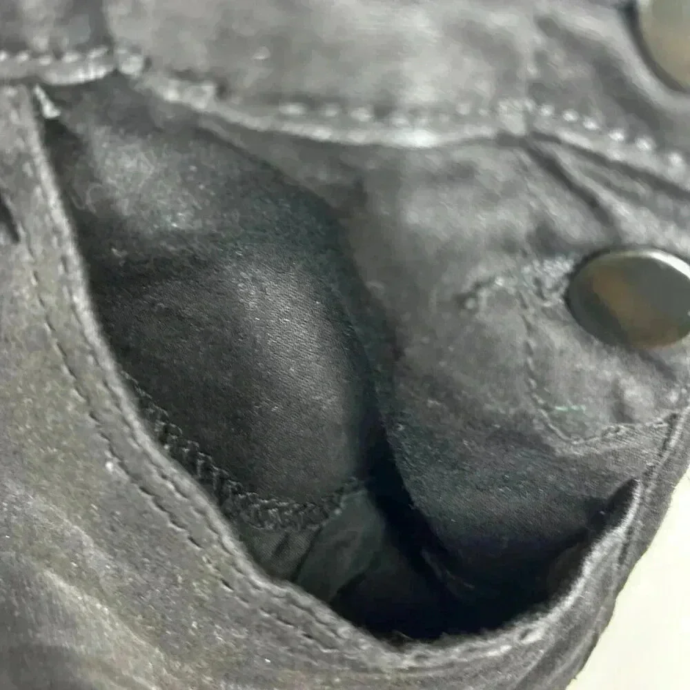2/$30 American Bazi Size Small Bib Overalls Women Black Distressed Denim Jean
